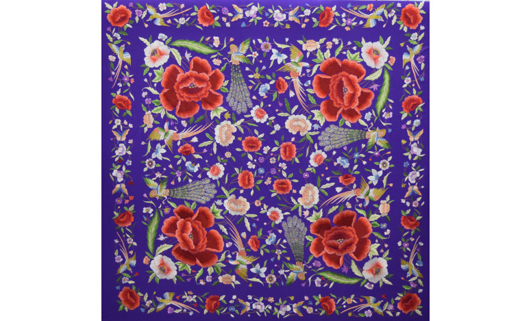 Mantón mano seda 140cm