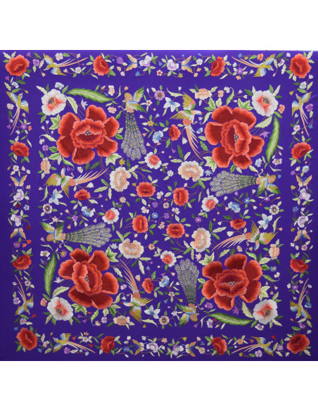 Mantón mano seda 140cm
