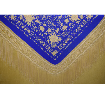 Mantón mano seda 140cm 2