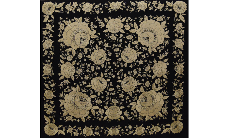 Mantón mano seda 140cm
