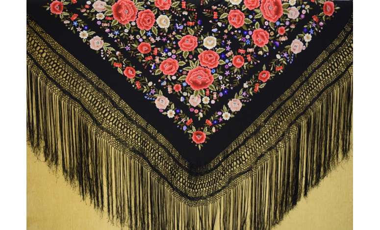 Mantón mano seda 140cm