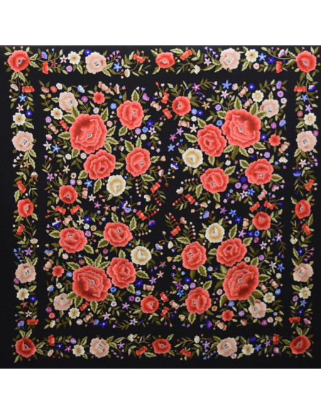 Mantón mano seda 140cm