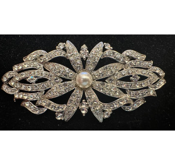 Broche mantilla rodio 2