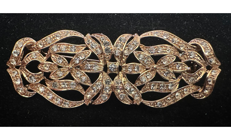 Broche mantilla rodio