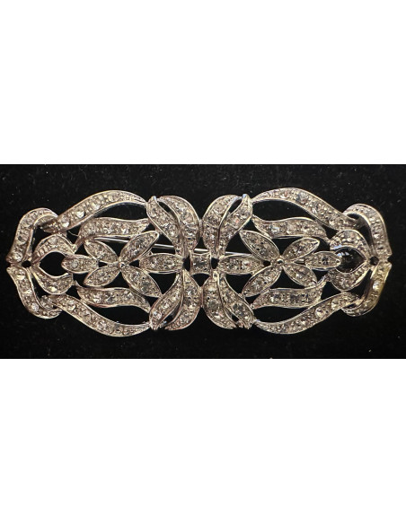 Broche mantilla rodio