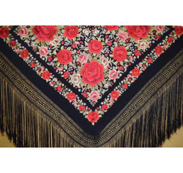 Mantón mano seda 140cm 2
