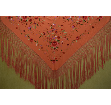 Mantón mano seda 115cm 2