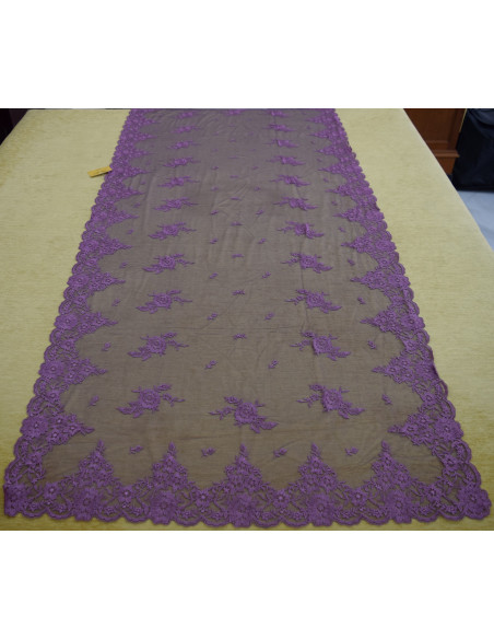 Mantilla máquina morada 100*220