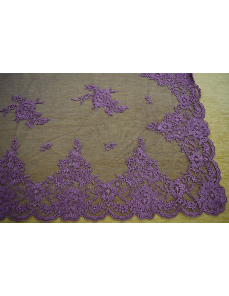 Mantilla máquina morada 100*220