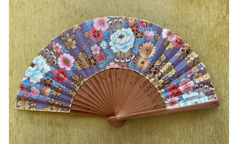 Abanico peral estampado
