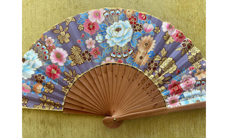 Abanico peral estampado