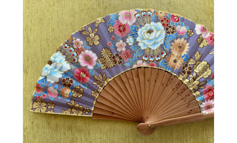 Abanico peral estampado