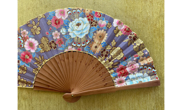 Abanico peral estampado