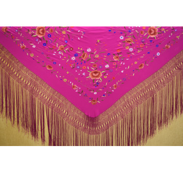 Mantón mano seda 140cm 2