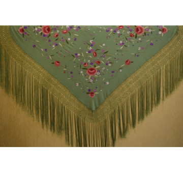 Mantón mano seda 115cm 2