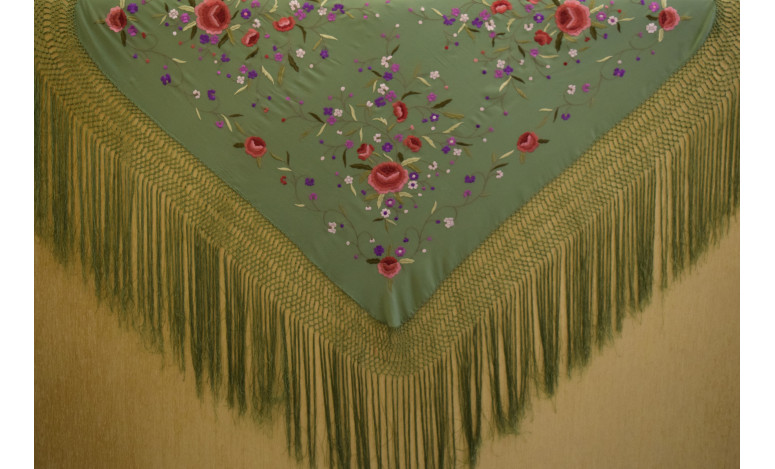 Mantón mano seda 115cm