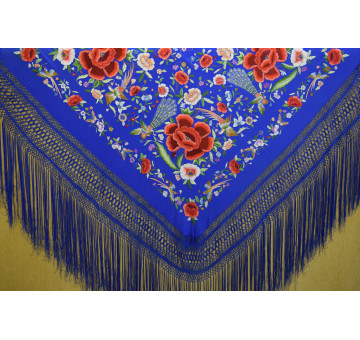 Mantón mano seda 140cm 2