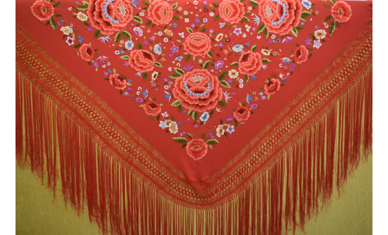 Mantón mano seda 140cm