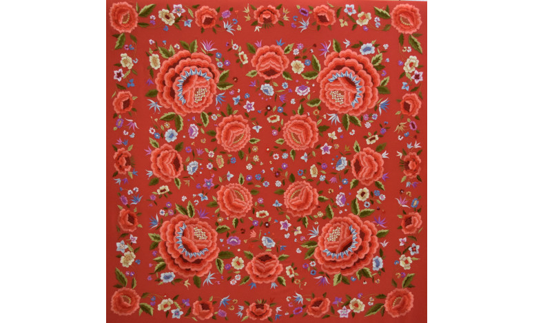 Mantón mano seda 140cm