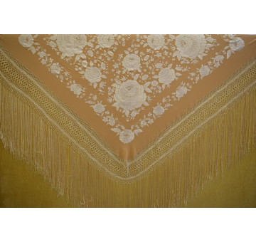 Mantón mano seda 140cm 2