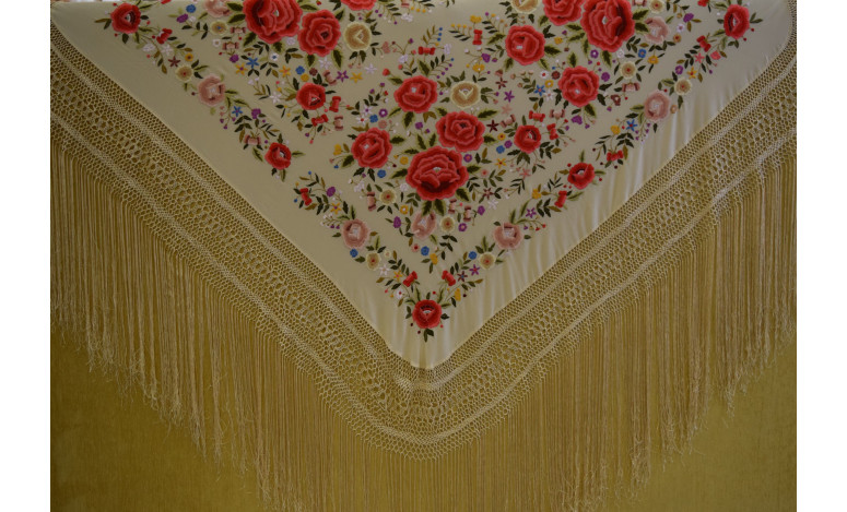 Mantón mano seda 140cm