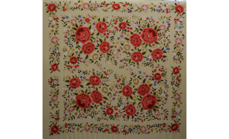 Mantón mano seda 140cm