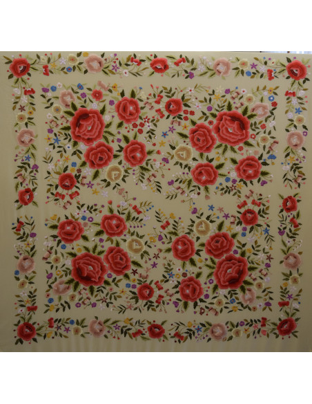 Mantón mano seda 140cm