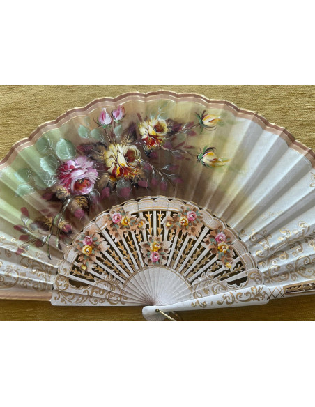 Abanico rosas pericón
