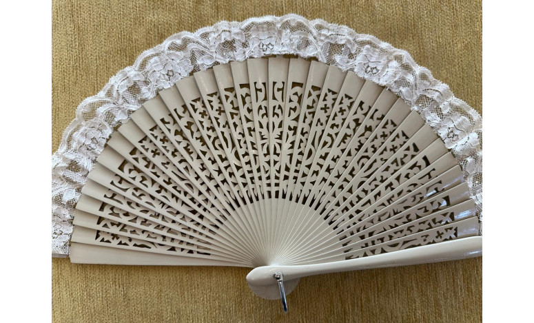Abanico bolso novia encaje