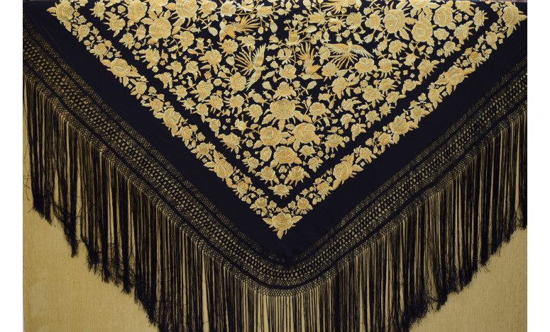 Mantón mano seda 140cm
