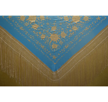 Mantón mano seda 140cm 2