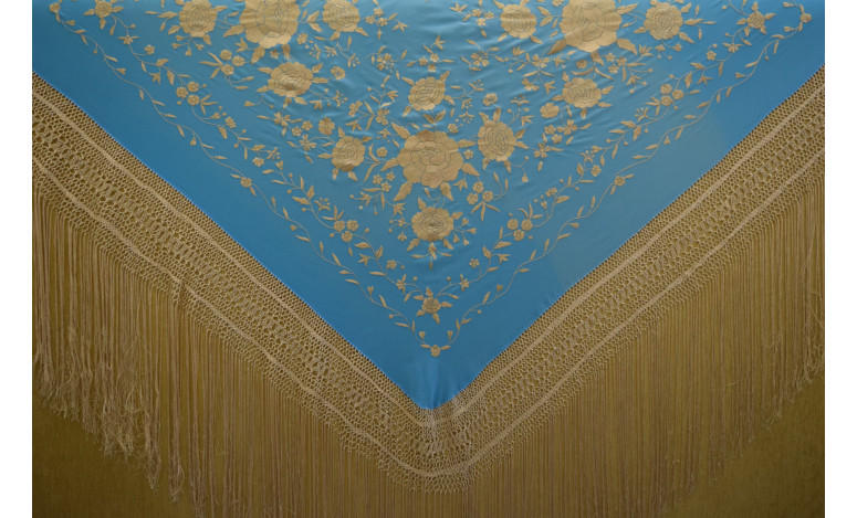 Mantón mano seda 140cm