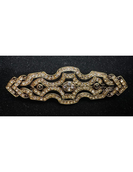 Broche mantilla rodio