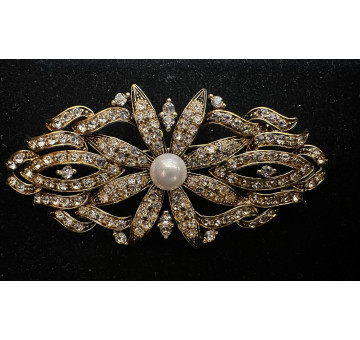 Broche mantilla rodio 2