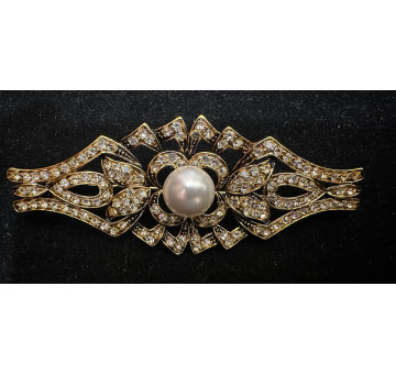 Broche mantilla rodio 2