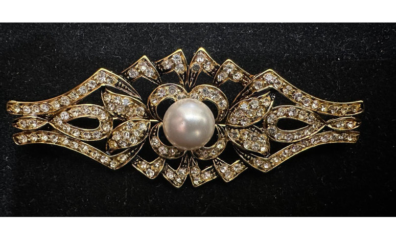 Broche mantilla rodio