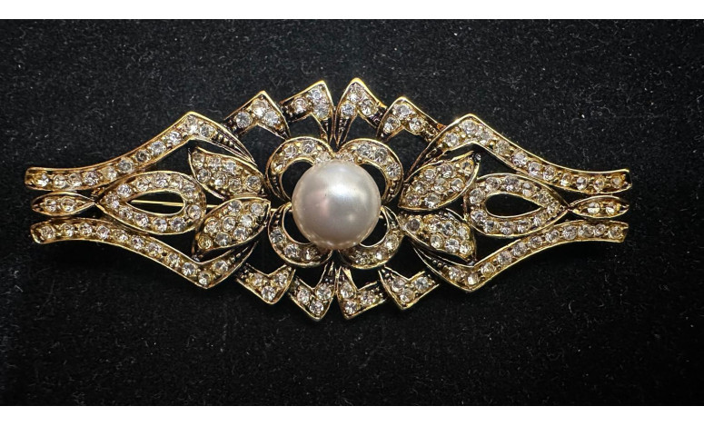 Broche mantilla rodio
