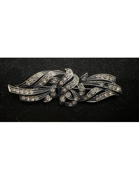 Broche mantilla rodio