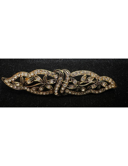 Broche mantilla rodio