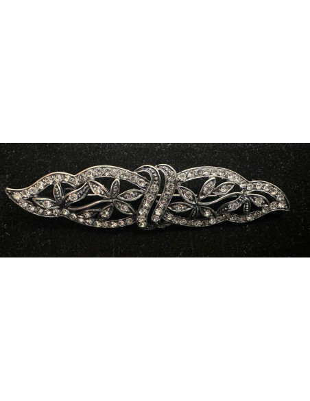 Broche mantilla rodio