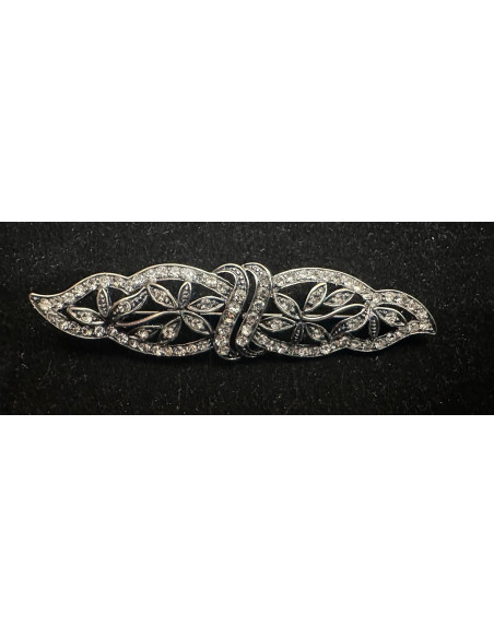 Broche mantilla rodio