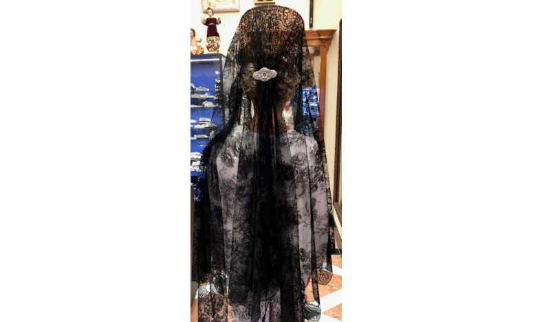 Mantilla chantilly máquina 100*220