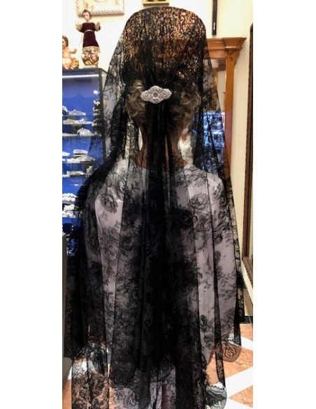 Mantilla chantilly máquina 100*220