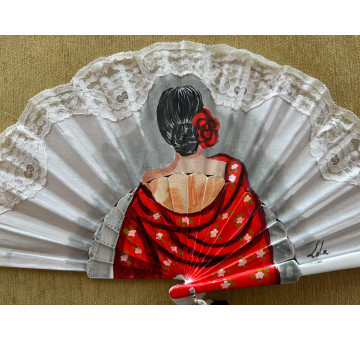 Abanico flamenca con encaje 2