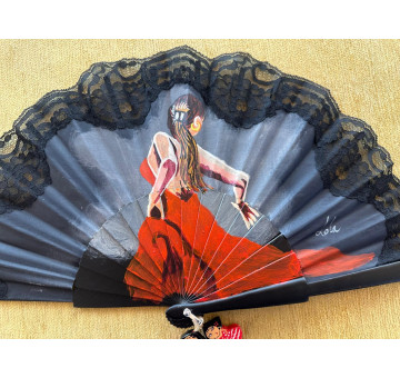 Abanico flamenca con encaje 2