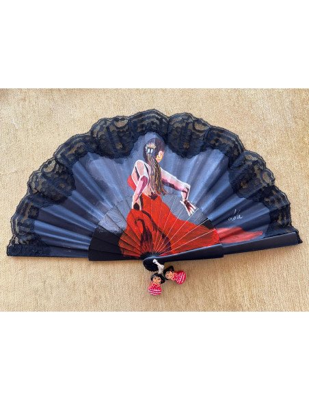 Abanico flamenca con encaje