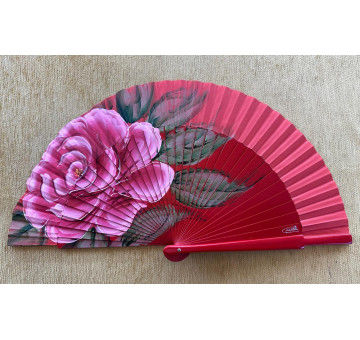 Abanico rosa grande