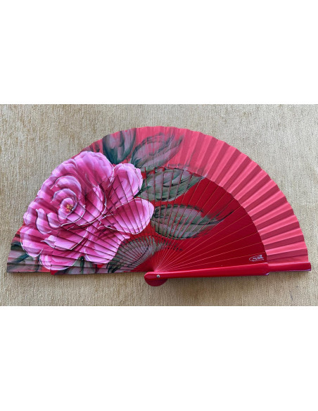 Abanico rosa grande