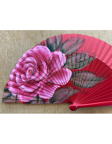 Abanico rosa grande