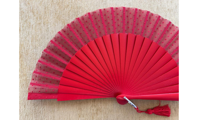 Abanico tul plumeti colores